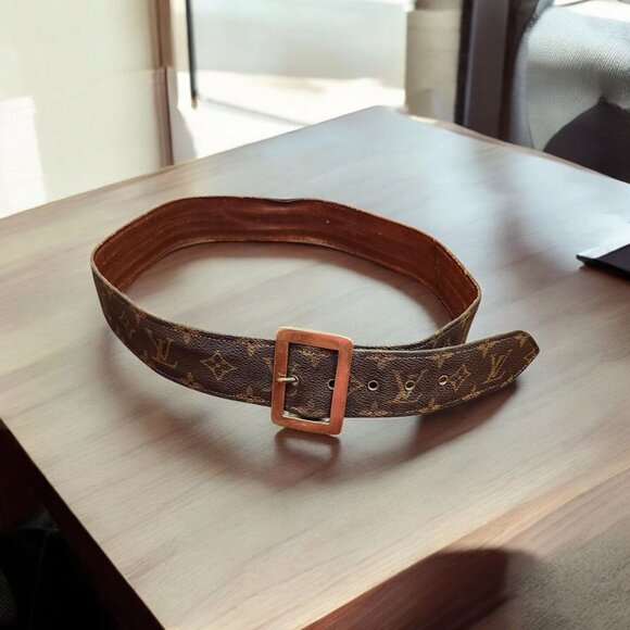 Louis Vuitton Vintage 1970s Rare Vintage Monogram Belt First Edition - Picture 1 of 13